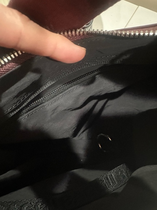 Baggu small recycled leather Crescent bag in Mahogany - Picture 9 of 10